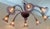 Original retail $7360, timeless Myran Allan Luxury Lighting Italian Mouth-Blown Amethyst Myran Glass Chandelier, showroom...