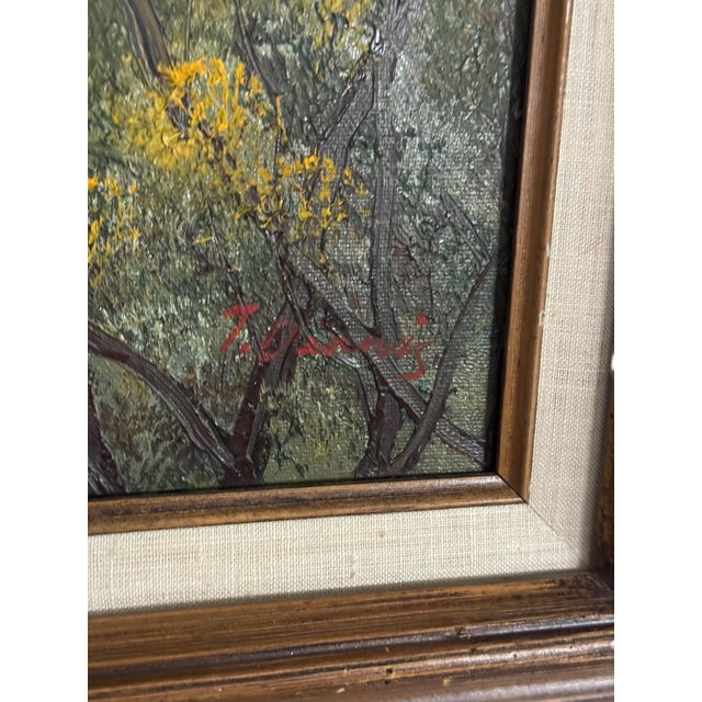 Rustic European Mid 20th Century Original Oil Painting Signed by Artist T. Dennis, Framed For Sale - Image 3 of 6