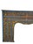 A large and richly decorated wooden fireplace surround, carved and painted in the vibrant polychrome tradition of early...