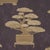 Traditional Schumacher Bonsai Tree Wallcovering In Aubergine For Sale - Image 3 of 5