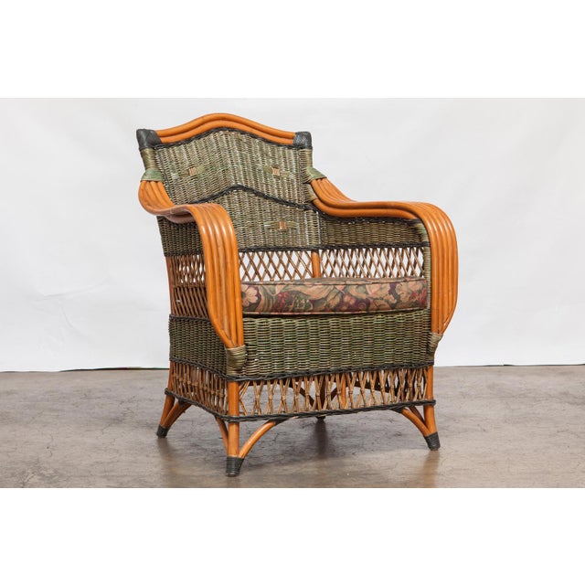 Grange French Rattan Art Deco Loungers A Pair Chairish