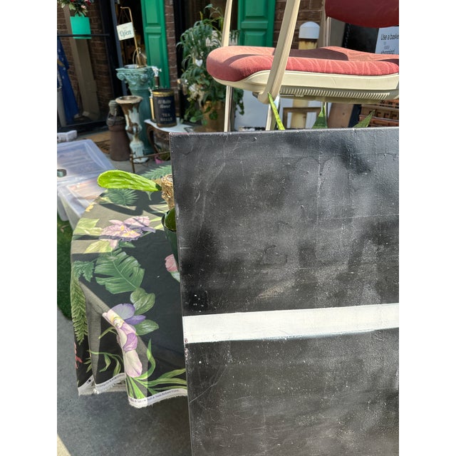 1990s Large Black and White Abstract Minimalism Painting on Canvas For Sale - Image 4 of 8