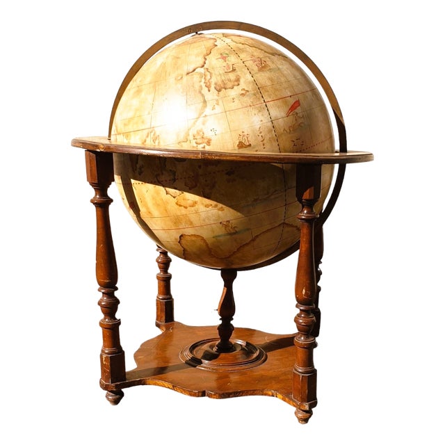 Library Terrestrial Globe on Stand, Early 20th Century For Sale