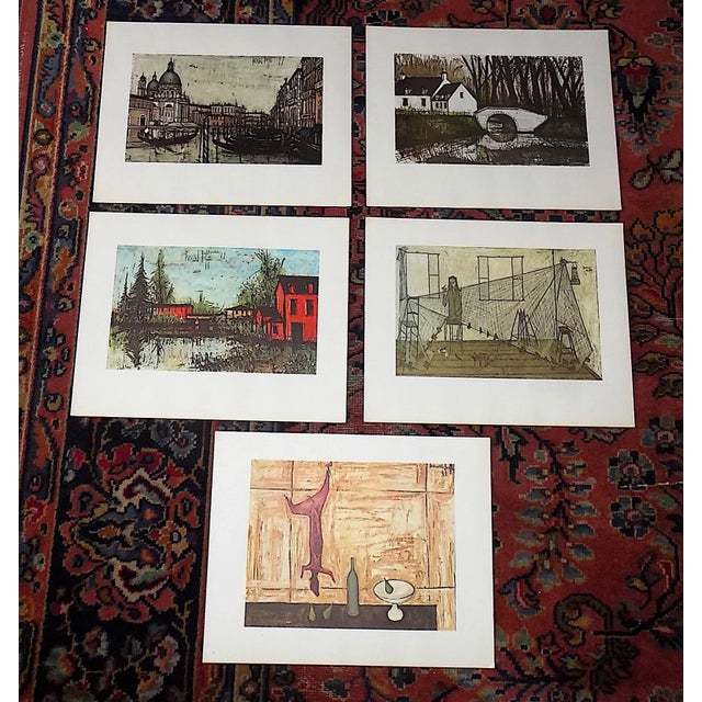 Vintage Signed/Dated Mid 20th Century Modern Bernard Buffet Large Folio Lithographs - Set of 5 For Sale - Image 10 of 10