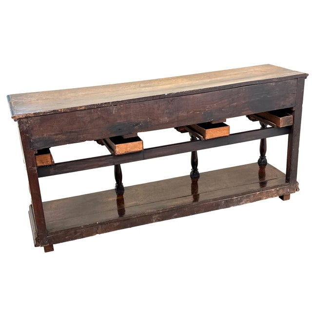 Small Georgian Oak Dresser Base, 1750s For Sale - Image 9 of 14