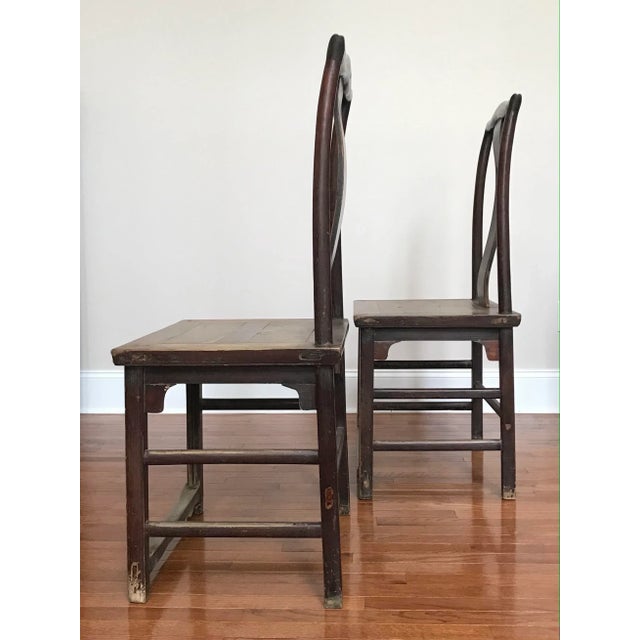 19th Century Chinese Walnut Chairs - Pair For Sale - Image 4 of 12