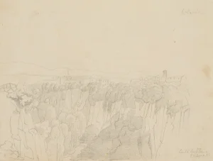 View of Civita Castellana, 1857, Pencil