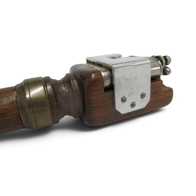1920s The Clark Lift Arm Lighter Fraternity Crest Antique Gadget Cane Walking Stick For Sale - Image 5 of 16
