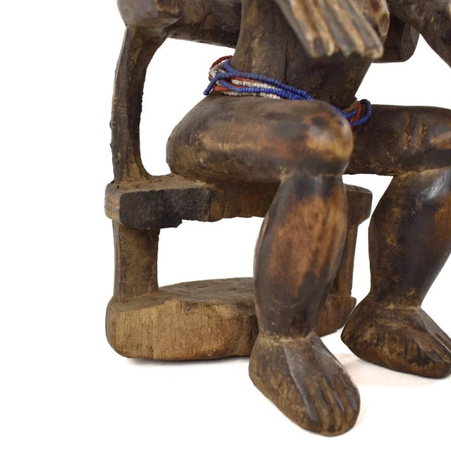 Early 20th Century Anyi Attye Seated Female Figure Côte d'Ivoire For Sale - Image 9 of 9