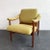Rare, mid-century modern, walnut bentwood armchair by Thonet features a curvaceous profile with the back and seat made...