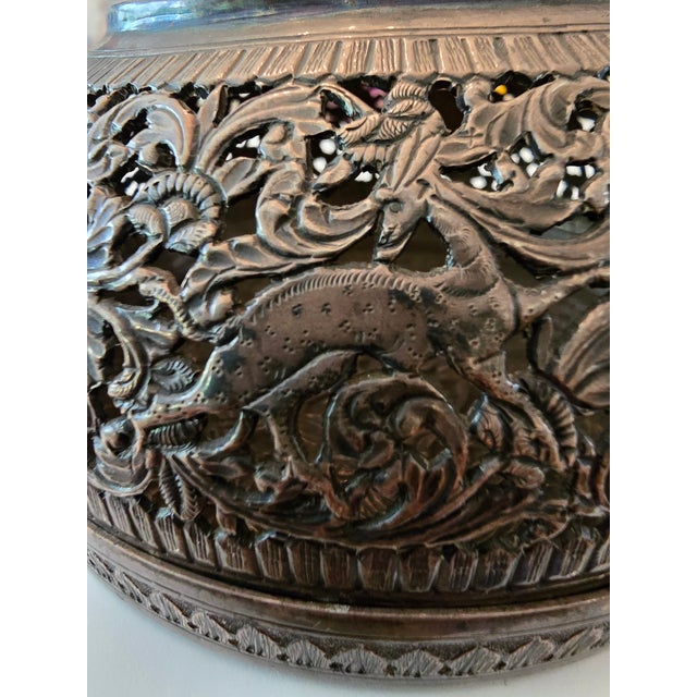 Metal Early 19th Century Antique Silver Domed Filigree Box Museum Quality For Sale - Image 7 of 12