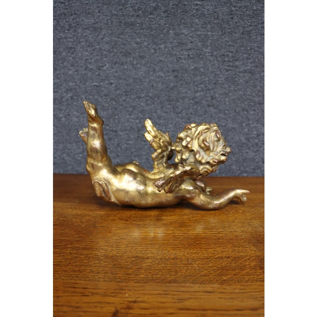 Wood Italian Giltwood Cherub Sculpture For Sale - Image 7 of 13