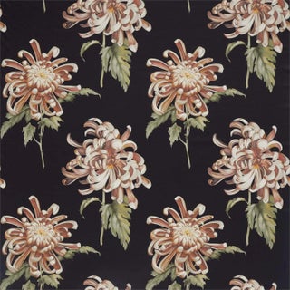 Zoffany Evelyn Fabric in Koi/Vine Black For Sale