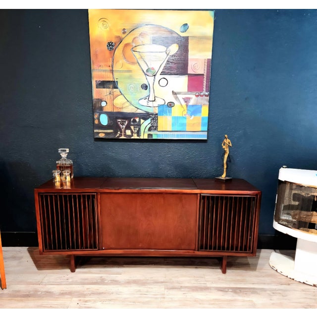 “1966 Mid Century Modern Encomium to RCA Annapolis MCM Record Player Stereo Console: Bluetooth Modernized Sound Engineered...