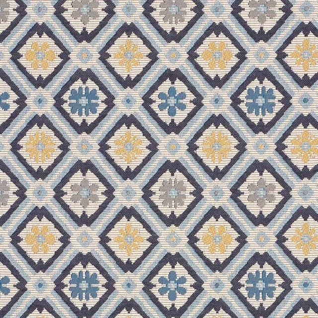 Sample- Schumacher Savonnerie Tapestry Fabric in Blue For Sale