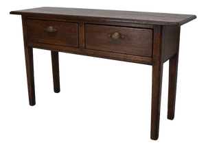 Vintage French Rustic Farmhouse Oak Side Table, 1950s
