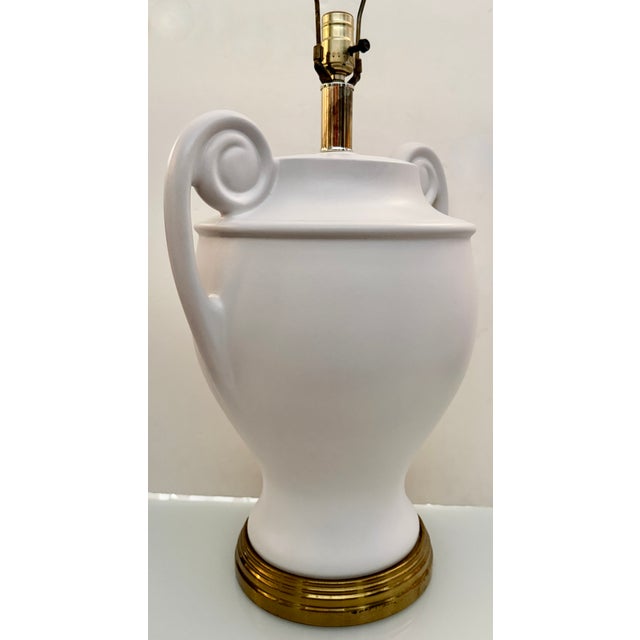 1980s Large Neoclassical Style Urn-Form Table Lamp From 80's, After Dorothy Draper. For Sale - Image 5 of 9