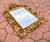 Glass Gold Wall Mirror With Carved Frame In Rococo Style For Sale - Image 7 of 9
