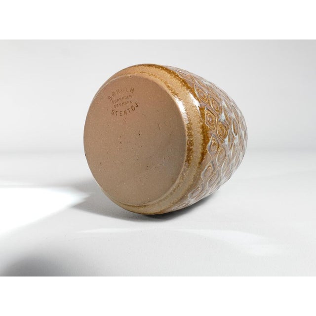 Scandinavian Modern Blue Glazed Stoneware Vase from Søholm, 1960s For Sale - Image 12 of 18