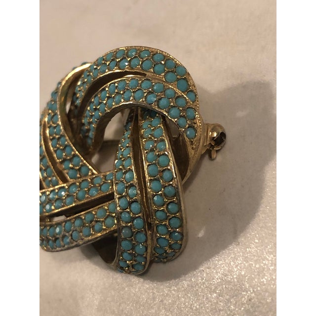 Mid-Century Modern 1950s Les Bernard Celtic Knot Brooch Pin For Sale - Image 3 of 7