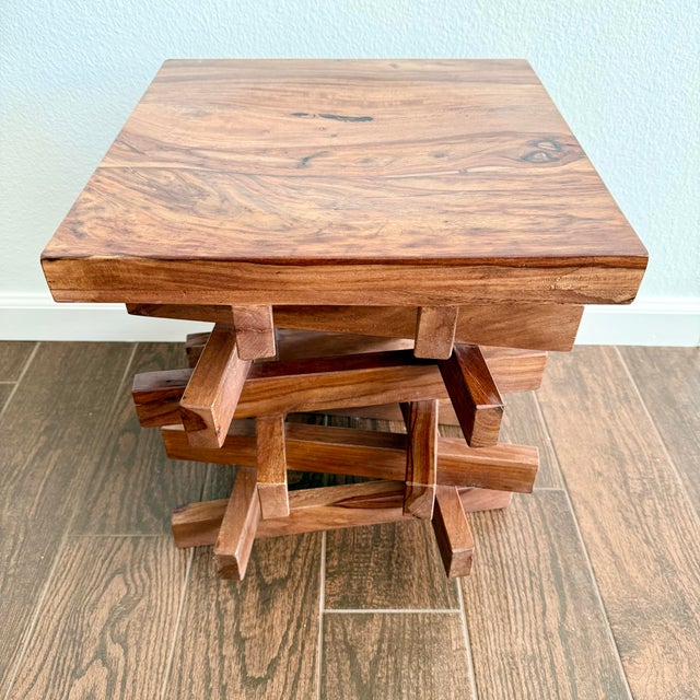 2000 - 2009 Vintage Modern Italian Wooden Riva 1920 Falò Stool by Terry Dwan Italy Designer For Sale - Image 5 of 10