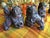 Wood Vintage Hand Carved Foo Dogs - Set of 2 For Sale - Image 7 of 9