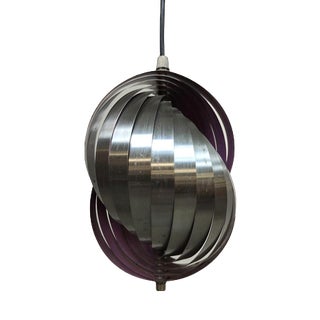 Vintage Twirling Pendant Lamp from Henri Mathieu Lyfa, 1970s For Sale