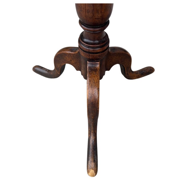 Brown 19th Century Dutch Oak Tilt Top Table For Sale - Image 8 of 8