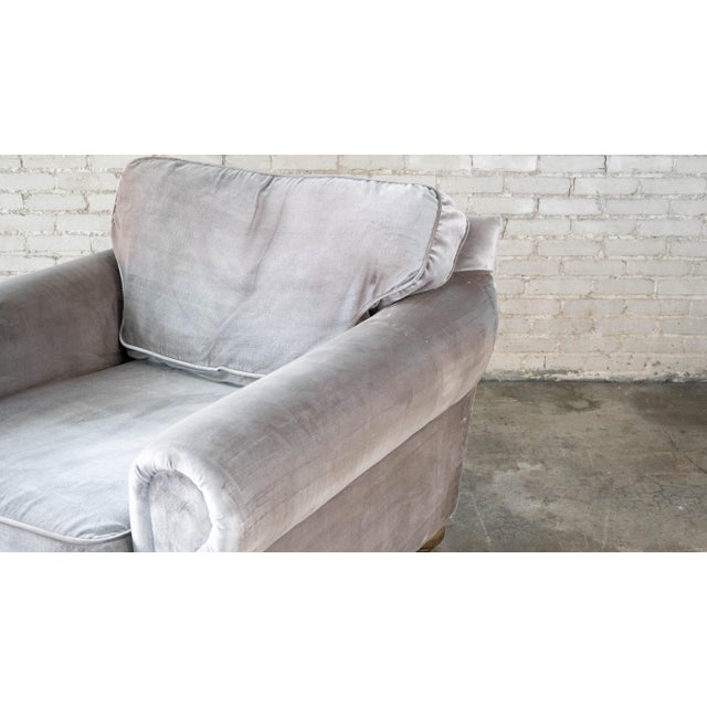 Restoration Hardware Lancaster Luxe Velvet Chair For Sale - Image 12 of 18