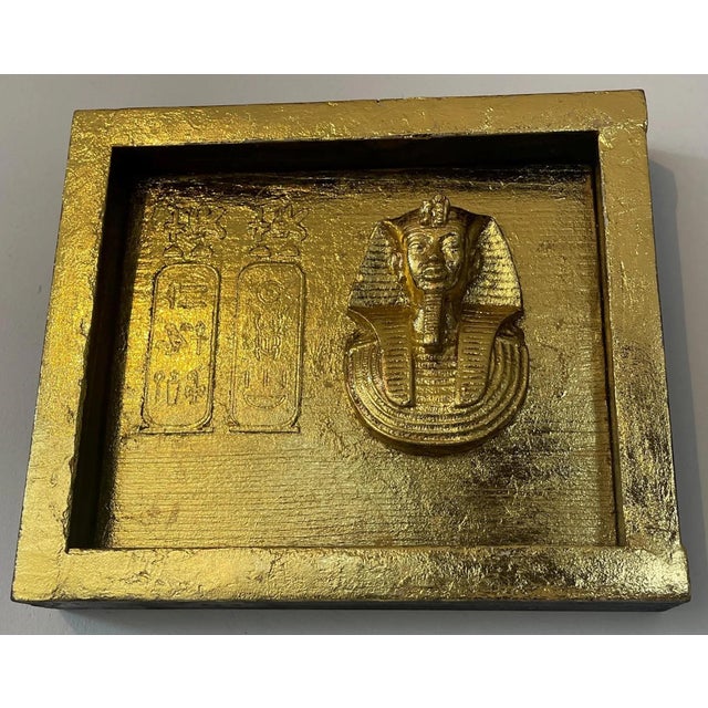 Egyptian Sculpture of King Pharaoh Tutankhamun in Gold Leaf by Jumaart, 2010s For Sale - Image 4 of 5