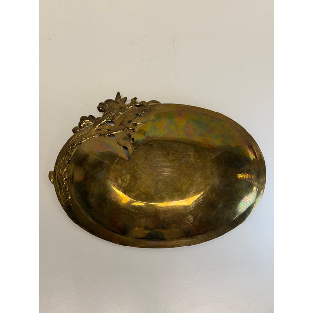Antique Art Nouveau Brass or Bronze Trinket Tray - Signed For Sale In Raleigh - Image 6 of 7
