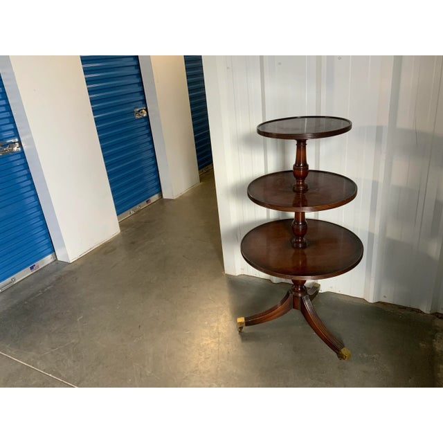 Traditional 1900s Antique Three Tiered Regency Dumowalter Mahog For Sale - Image 3 of 13