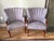 1960s-70s Grey-Blue Channel Tuft Armchairs W/ Nailhead Detail For Sale - Image 4 of 5