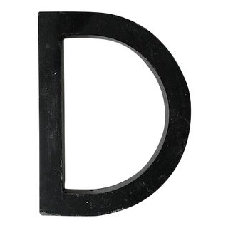 Vintage Aluminum Letter D For Sale
