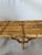 Wood Vintage Rattan Chippendale Fretwork Settee Bench With New Sunbrella Cushion For Sale - Image 7 of 12