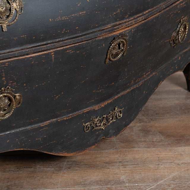 19th Century Danish Black Painted Oak Secretary Bureau For Sale - Image 16 of 18