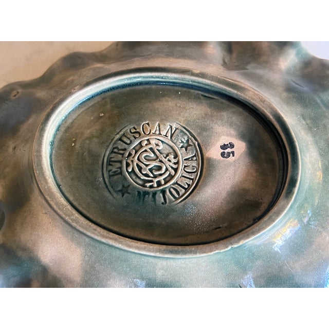 Ceramic Griffin Smith & Hill Etruscan Begonia Leaf Dish, C. 1880's For Sale - Image 7 of 8