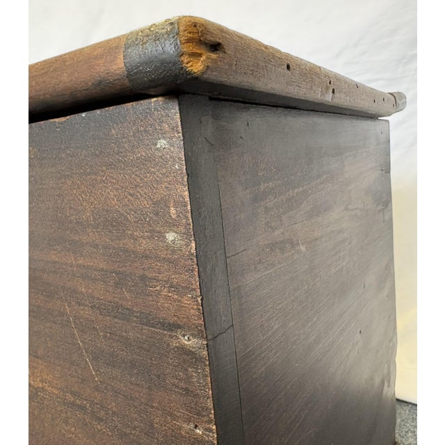 Early 20th Century Handmade Wood Blanket Chest With Hinged Lid For Sale - Image 11 of 18