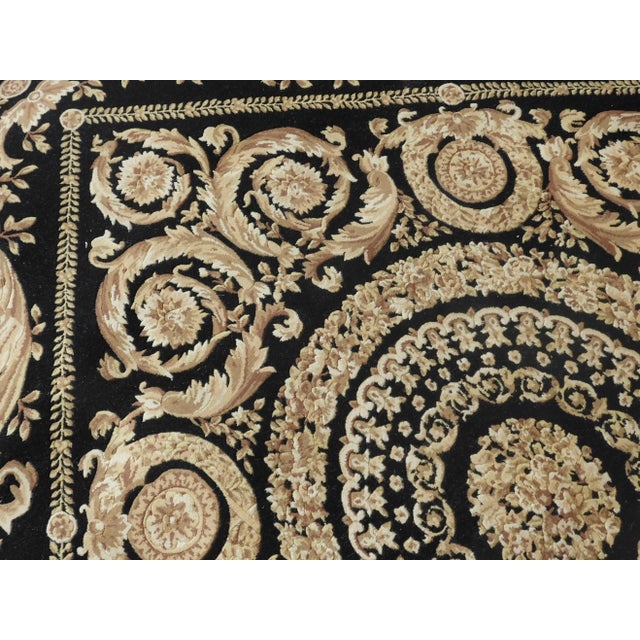 Textile Early 21st Century Vintage Hand Knotted Savonnerie Rug. 7'10"x 8' For Sale - Image 7 of 13