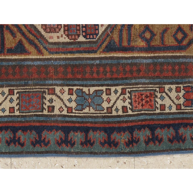 Late 19th Century Antique Persian Serab Runner, Handmade Wool Oriental Rug, Red, Ivory, Brown For Sale - Image 5 of 6