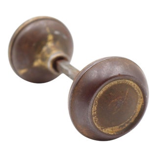 Pair of Vintage 2 In. Concentric Steel Passage Door Knobs For Sale