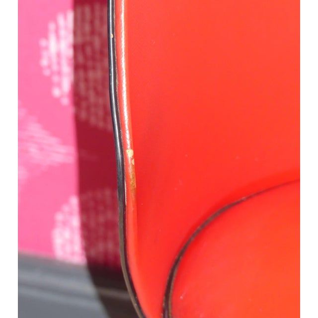 Red and Black Cocktail Chair in Chrome, 1960s For Sale - Image 9 of 10