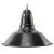 Vintage Industrial French Black Enamel Pendant Lamps For Sale