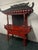Late 20th Century Late 20th Century Large Hand-Carved Chinese Dragon Altar Shrine Cabinet With Temple Roof For Sale - Image 5 of 8