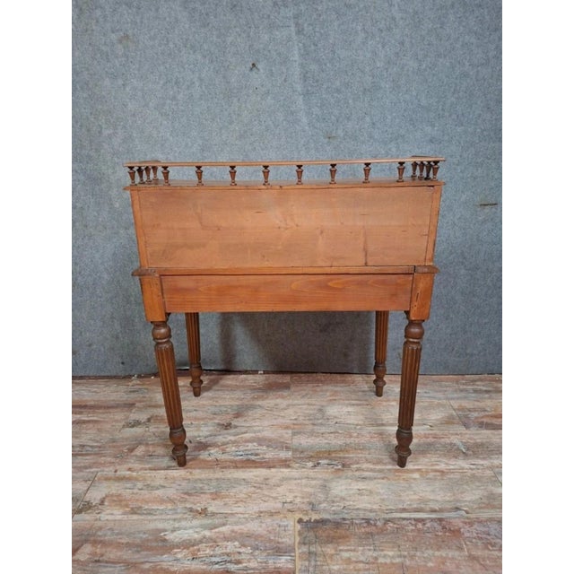 Antique 19th Century Louis Philippe Walnut Desk with Tiered Top For Sale - Image 10 of 11
