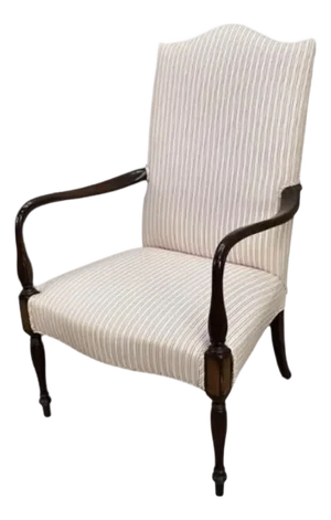 Elegant Antique Mahogany Armchair With Classic Edwardian Lines