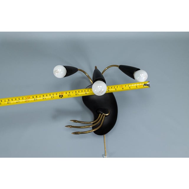 Mid-Century Modern Italian Three-Light Wall Lamp in the style of Stilnovo, 1960s For Sale - Image 18 of 18
