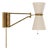 Regina Andrew Gable Swing Arm Sconce, Antique Natural Brass with Oyster Shade For Sale