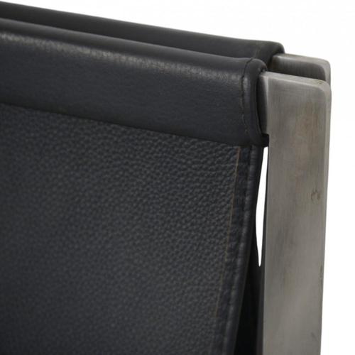 Black PK91 Stool in Black Aura Leather from Poul Kjærholm, 2000s For Sale - Image 8 of 11