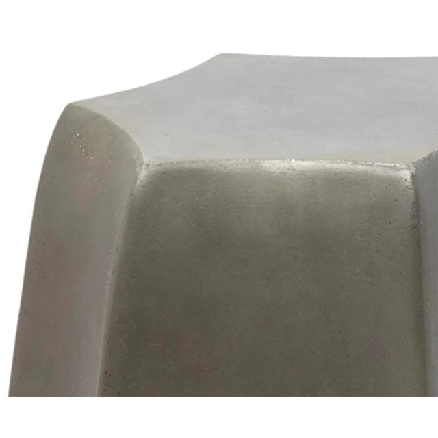 Contemporary Outdoor Cement Tulip Side Table For Sale - Image 3 of 3